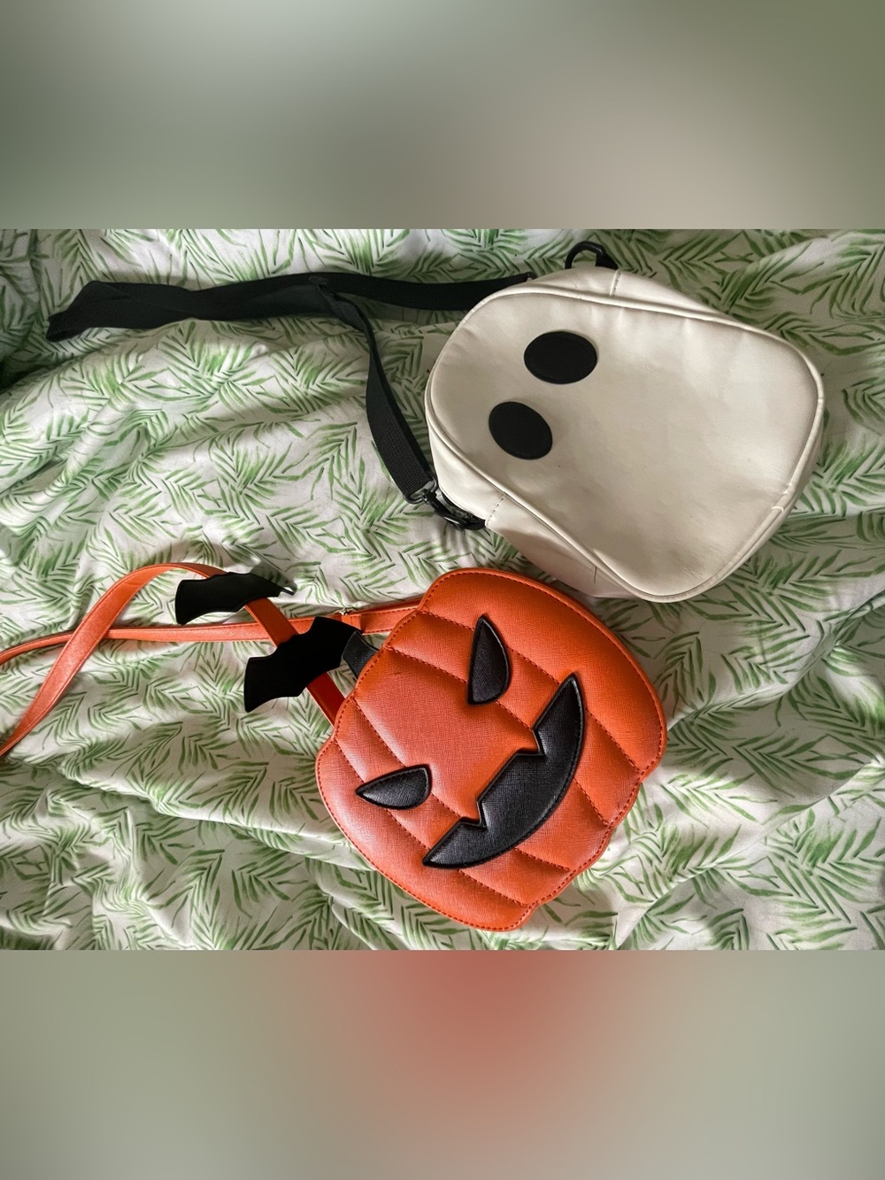 Halloween Pumpkin Crossbody Bag - and ghost crossbody bag